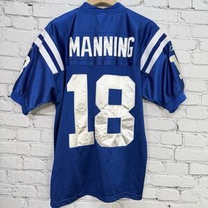 Peyton‎ Manning Reebok On Field Captain Jersey 48 Stitched Colts #18 Y2K 2008